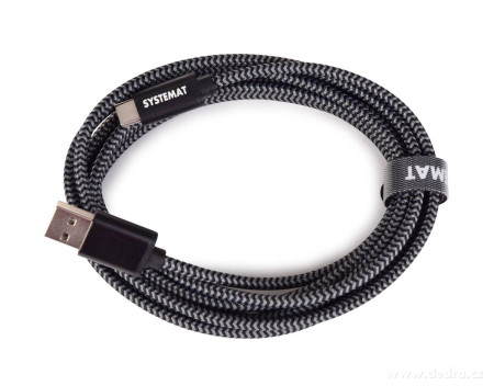 AluCore / 3 m rychlonabijeci kabel USB - C / USB- A 2.0