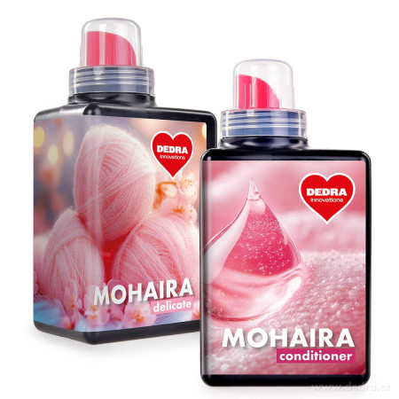 MOHAIRA / SADA 1+ 1 / praci gel + kondicionér/ péče o jemné prádlo, uplety & kasmir / 2 × 500 ml