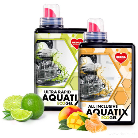 Sada AQAUATIX / gely do myčky / 115 mytí / UlLTRA RAPID + ALL INCLUSIVE