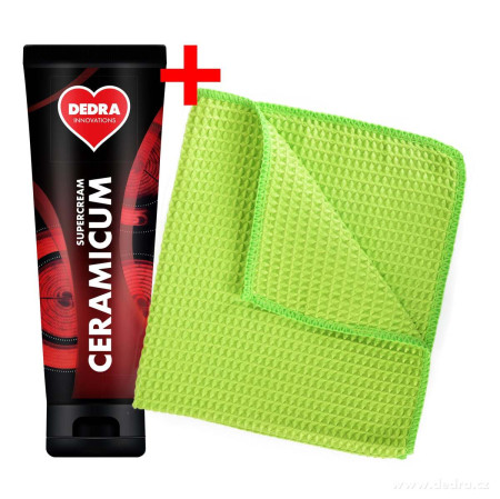 Sada 1 + 1 / CERAMICUM / 2v1 Čistič a lestenka na sklo a keramickou a indukční desku / + ZDARMA uterka