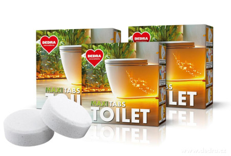 2 + 1 ZDARMA / MAXI TABS TOILET / EKO Samočistící tablety do WC,odtoku & odpadu / 3 × 2 kusy