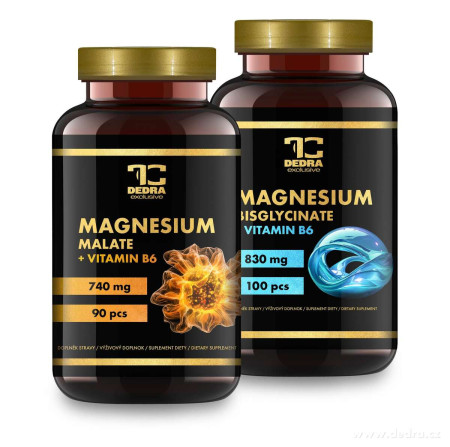 MAGNESIUM DUO / doporučená kombinace malatu & bisglycinatu doplnena o vitamin B6