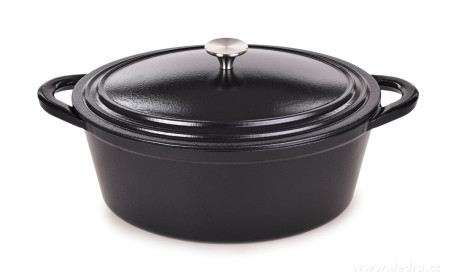 MASSIVE / litinový pekáč / se samoopalovací poklicí/ ROTTISSOIRE / 7 l / černý