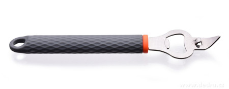 ABS INOX / Nerezový otvirak 20 cm / na lahve a plechovky / s ABS rukojeti