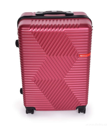 FC TRAVELLER / stredni cestovní kufr 66 cm / 4 kolečka 360 stupnu,TSA zamek & vysuvna rukojeť/ vinovy